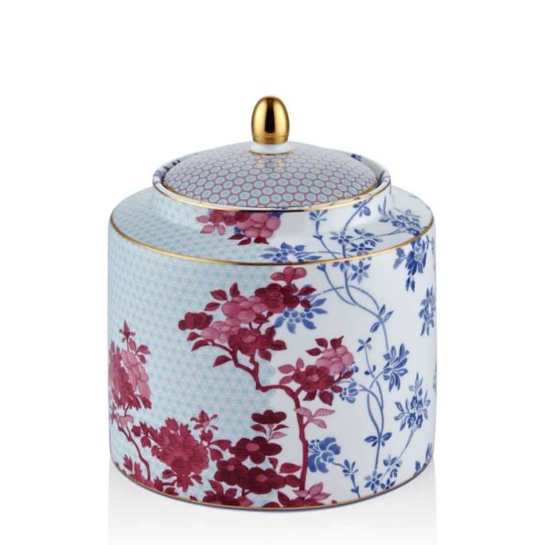 Kavanoz  Mavi Tea Delight  Regency Damask