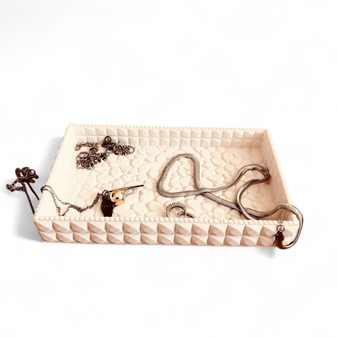 Peblora  - Çatlak Desen Denfix Tepsisi | Bakır