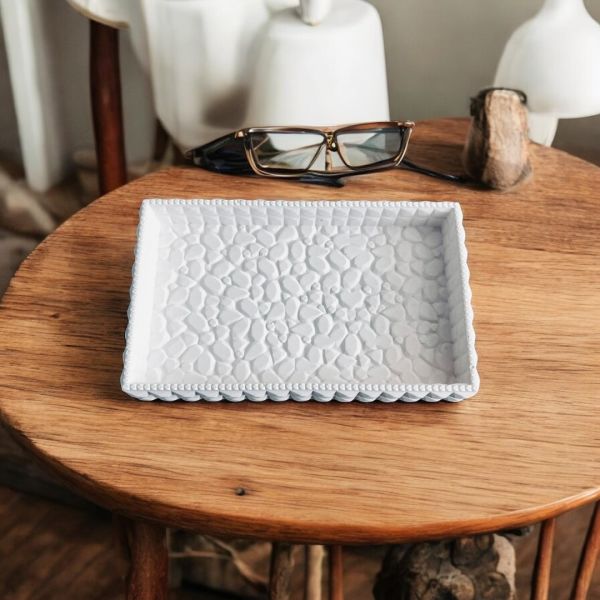 Peblora  - Çatlak Desen Denfix Tepsisi | Mavi