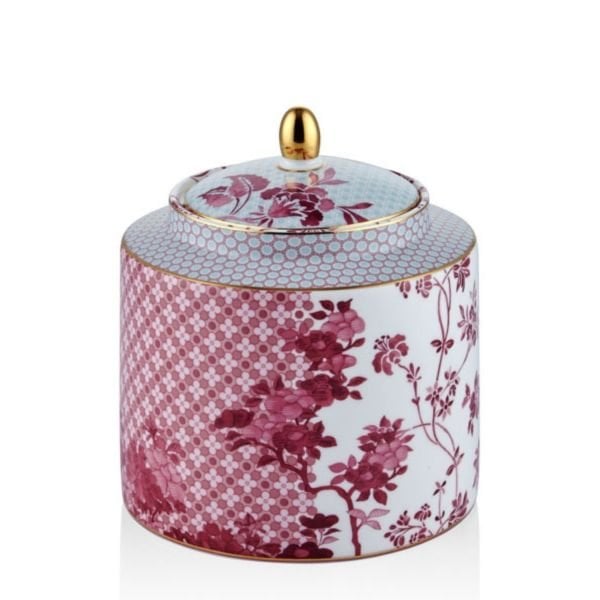 Kavanoz  Pembe  Tea Delight  Regency Damask