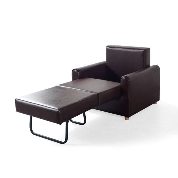 Hilton Deri Açılır Mekanizmalı Yatak Olan Tekli Koltuk