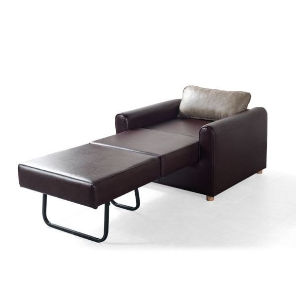 Hilton Deri Açılır Mekanizmalı Yatak Olan Tekli Koltuk