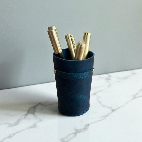 Scripto | Zanaatkar Deri Kalemlik - Mavi