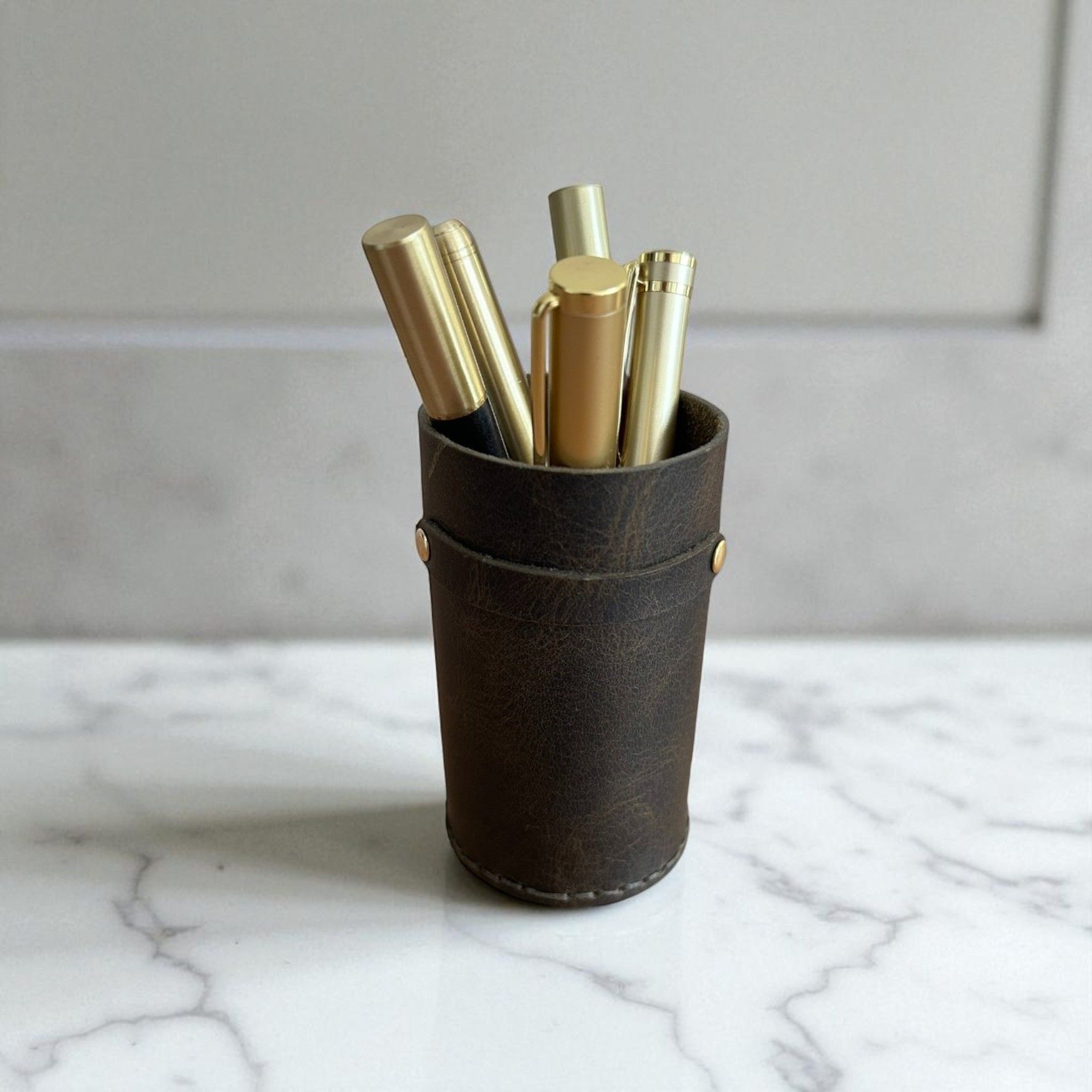 Scripto | Zanaatkar Deri Kalemlik - Oliv