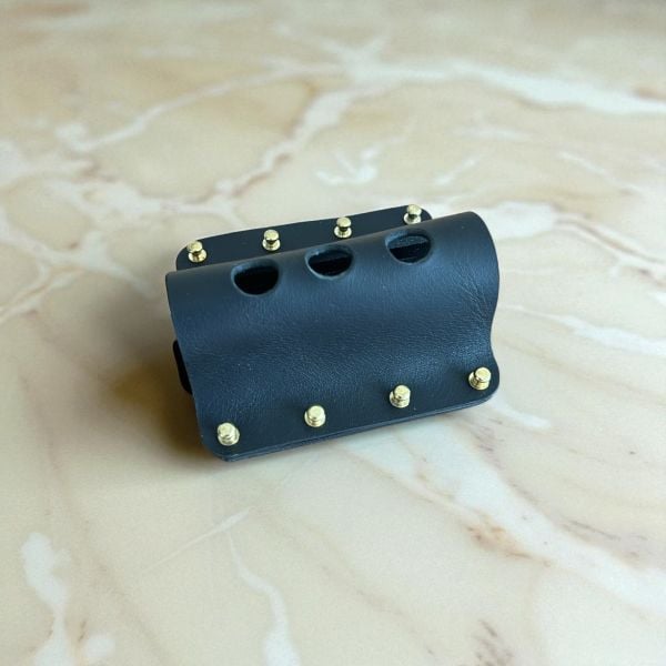 Dexon | El Yapımı Deri Masaüstü Kalemlik 3'lü - Siyah