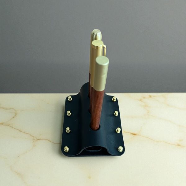 Dexon | El Yapımı Deri Masaüstü Kalemlik 3'lü - Siyah