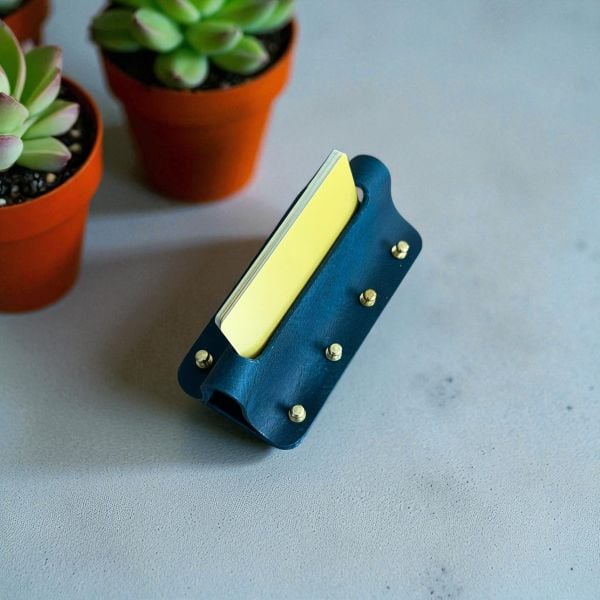 Cardo | Hakiki Deri Ofis Kartvizitliği - Mavi