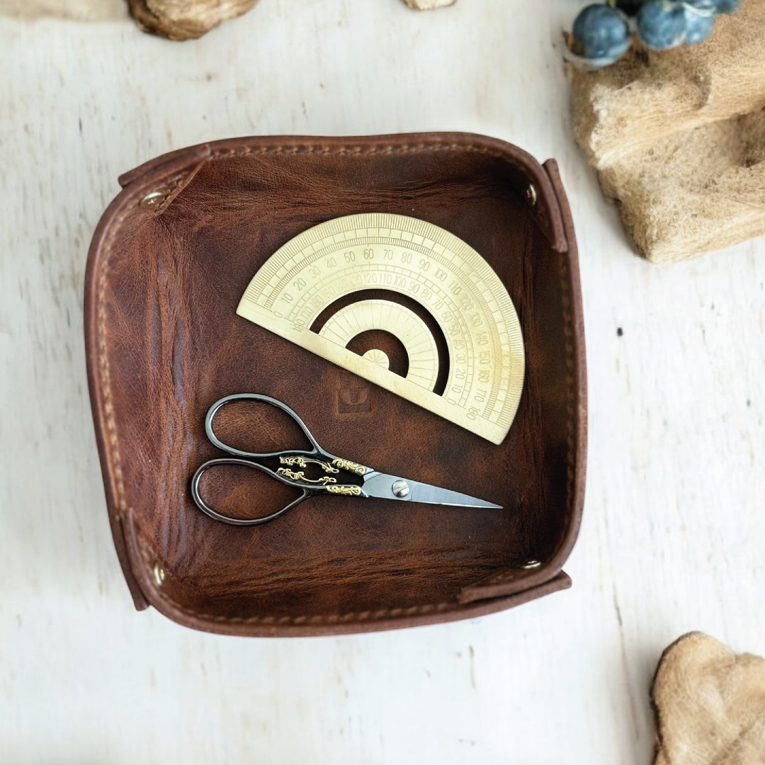 Valtray | Hakiki Deri Organizer - Taba