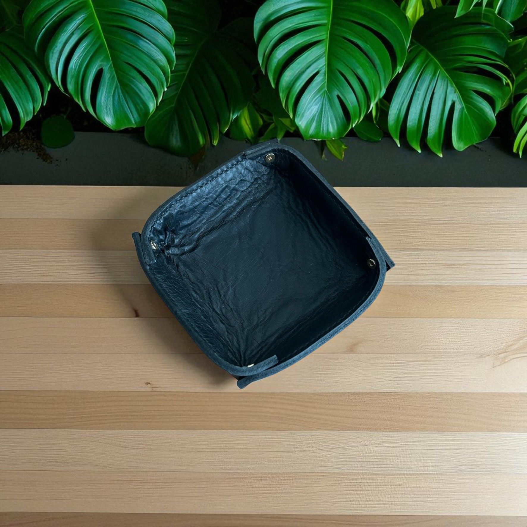 Valtray | Hakiki Deri Organizer - Siyah