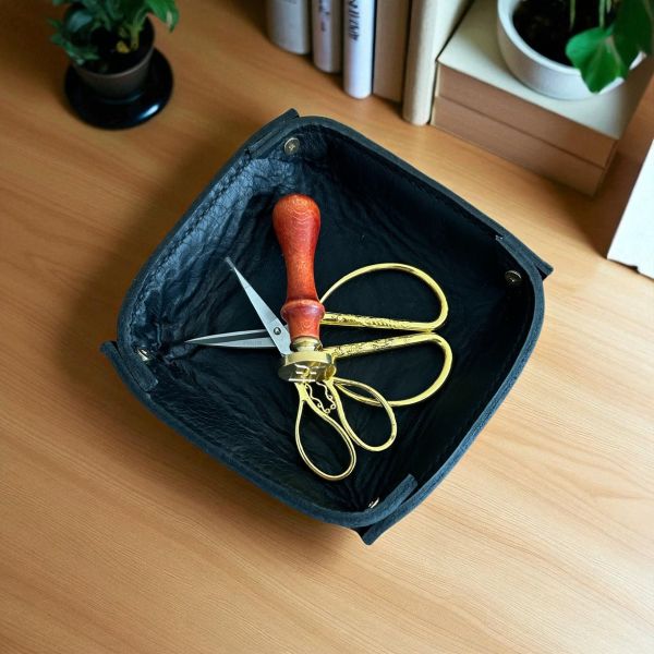 Valtray | Hakiki Deri Organizer - Siyah