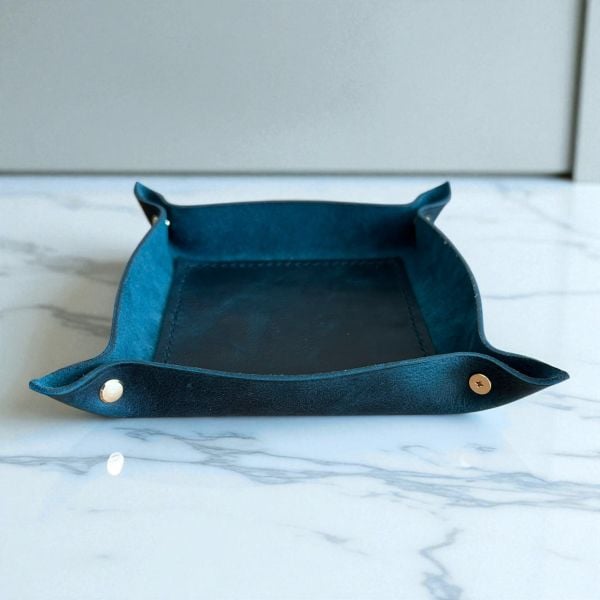 Catchbowl | Deri Organizer - Mavi