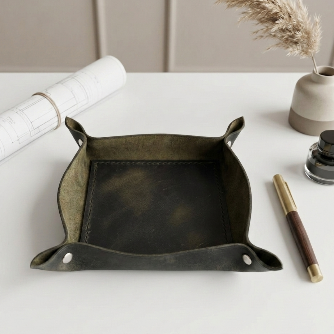 Catchbowl | Deri Organizer - Oliv