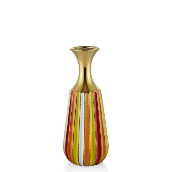 Altın Seri Sarı Kırmızı Küçük Boy Vazo